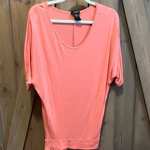 J. Jill Vibrant Coral Short Sleeve Top